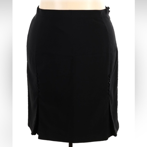 Tatyana Pencil Skirt with Button Detail, Black, 4X, NWT - Picture 5 of 8